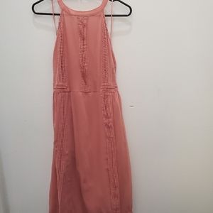 Roxy halter dress, xl, blush, (tried on once)with tag.